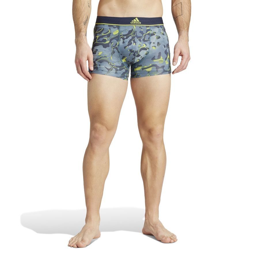 adidas Boxers Active Micro Flex Eco Pack de 3 - Bleu/Jaune
