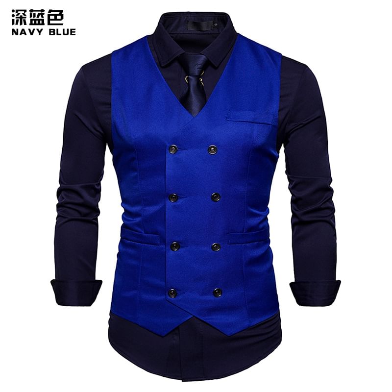 FORSETI - V-hals dubbelrijs vest
