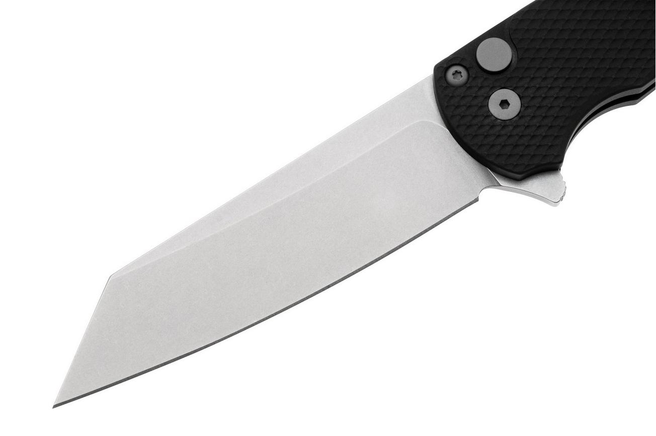 Pro-Tech Malibu 5405 Stonewash MagnaCut Reverse Tanto, Textured Black Aluminum, zakmes