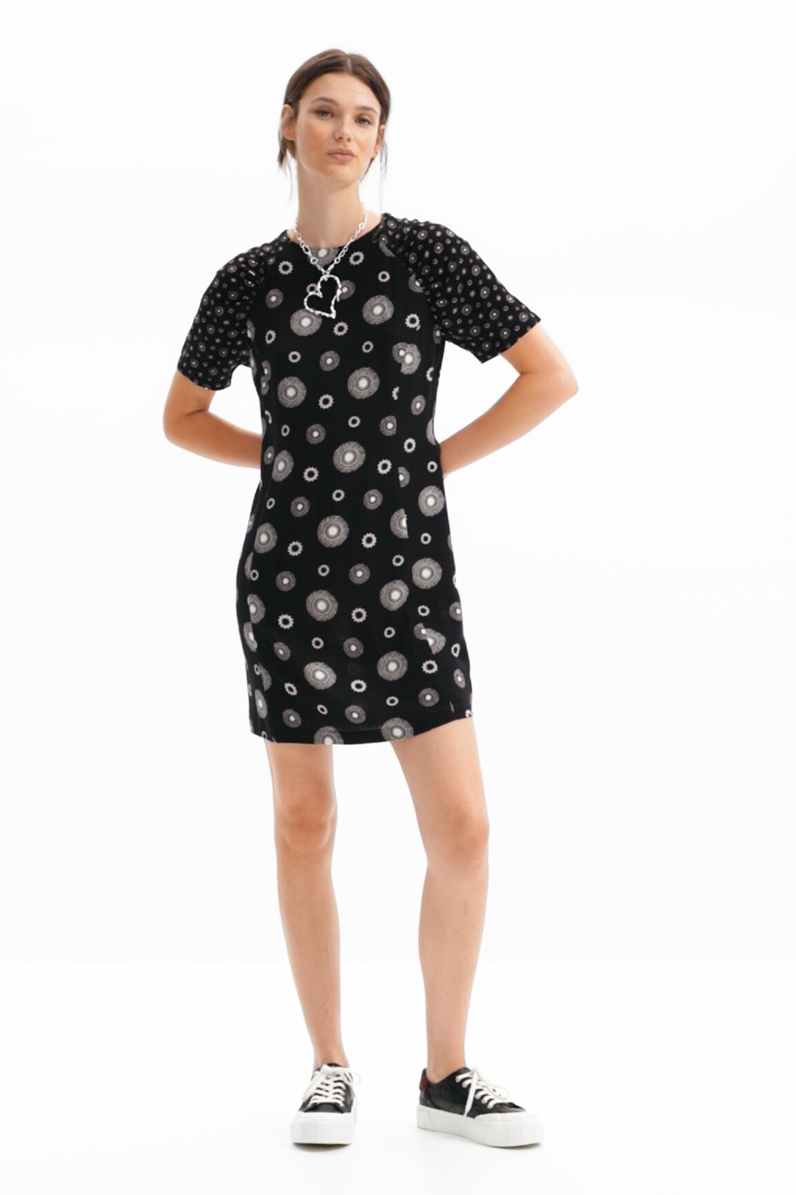 Robe courte bicolore