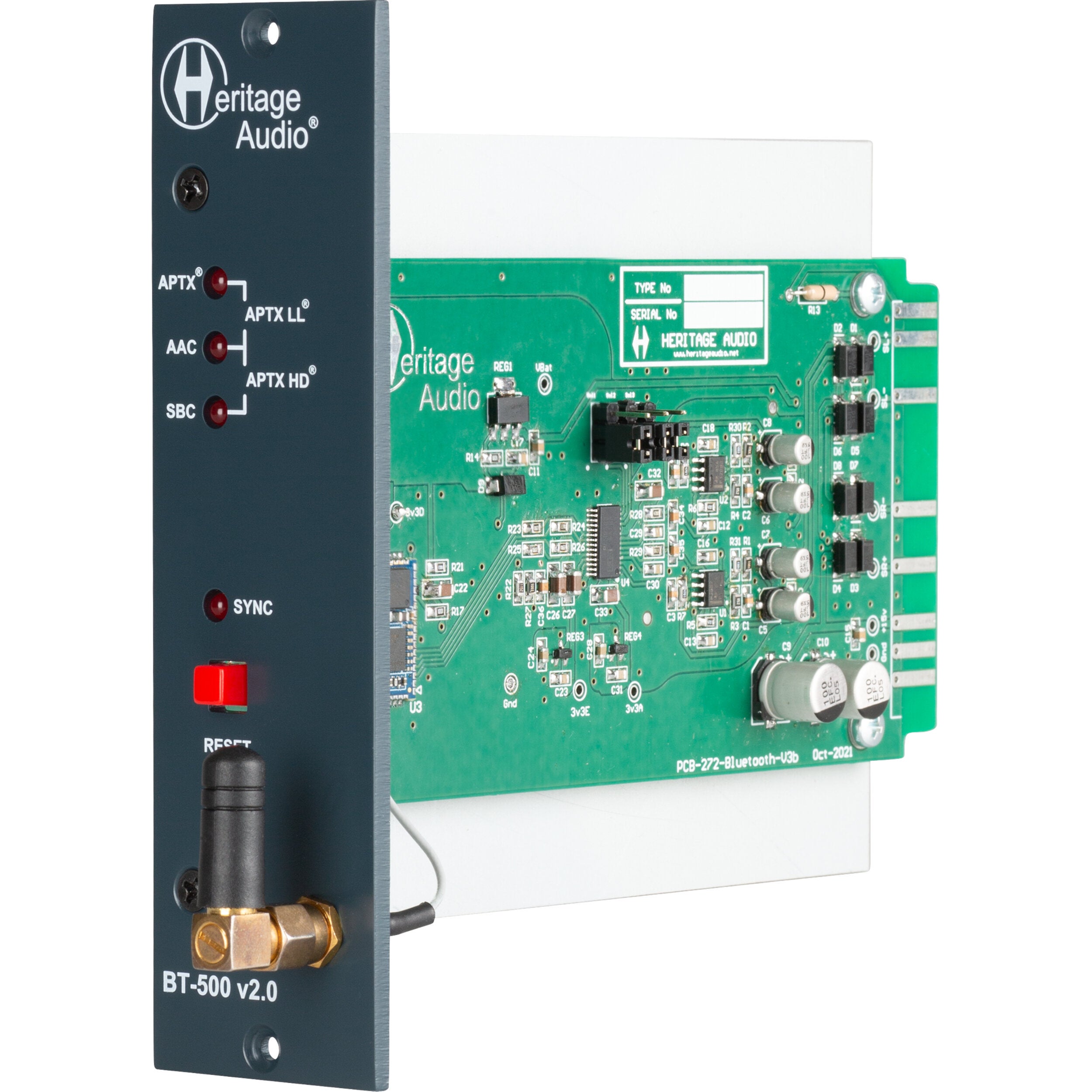 Heritage Audio BT-500 v2.0 bluetooth ontvanger voor 500 series