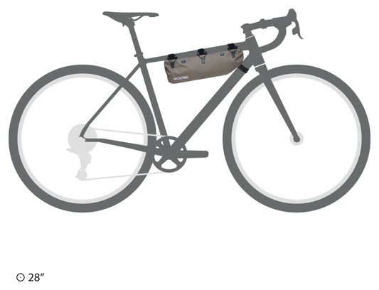 Sacoche de Cadre Ortlieb Frame-Pack RC Toptube 3L Gris Beige Dark Sand