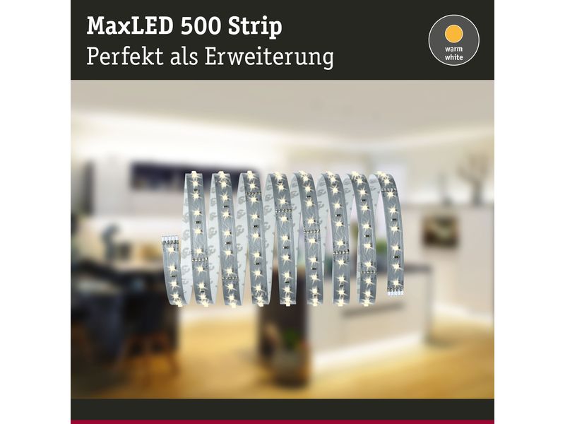 Paulmann LED-Stripe MaxLED 500 2700 K, 2.5 m Verlängerung Unbeschichteter LED-Streifen, kürzbar