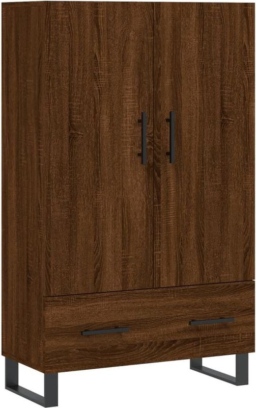 vidaXL - Hoge Kast - Bruin - Bewerkt Hout - 69,5x31x115 cm