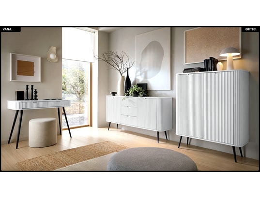 OTITEC - Commode - l.103 x h.129 x p.39 cm - vana - blanc