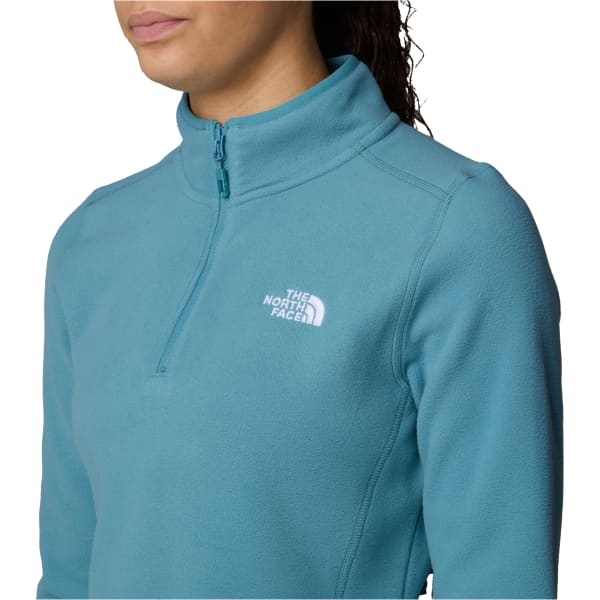 Sweat polaire THE NORTH FACE W 100 GLACIER 1/4 ZIP EU ALGAE BLUE