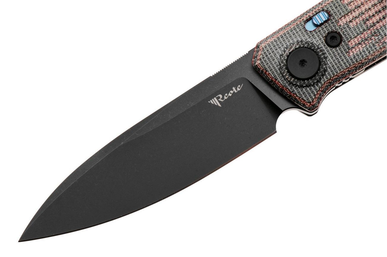 Reate PL-6 PVD Nitro-V, Red Black Micarta, zakmes