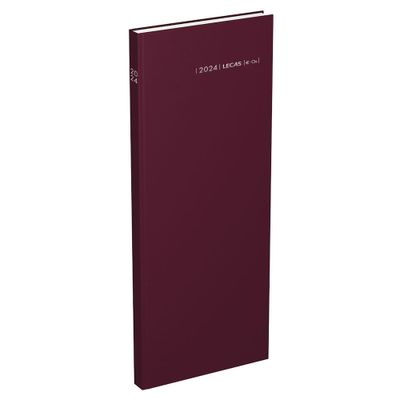 Lecas Long Euro Centimes - Agenda 1 jour par page - 14 x 35 cm - disponible dans différentes couleurs