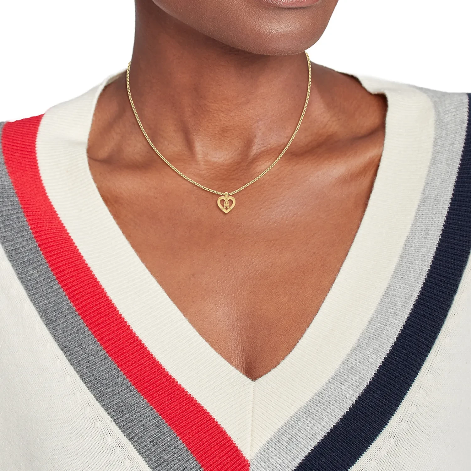 Tommy Hilfiger Monogram Heart Halskæde Forgyldt Rustfrit Stål 2780918