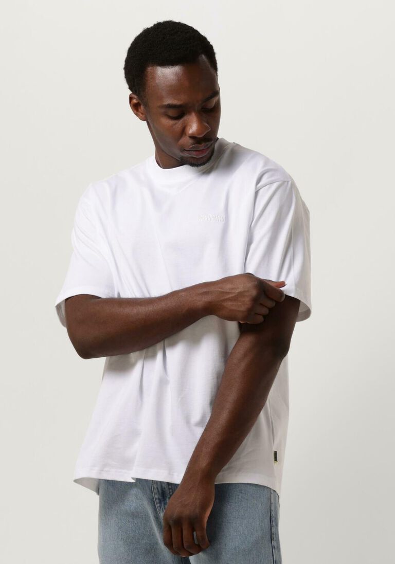 WOODBIRD witte woodbird t-shirt wbbaine base tee
