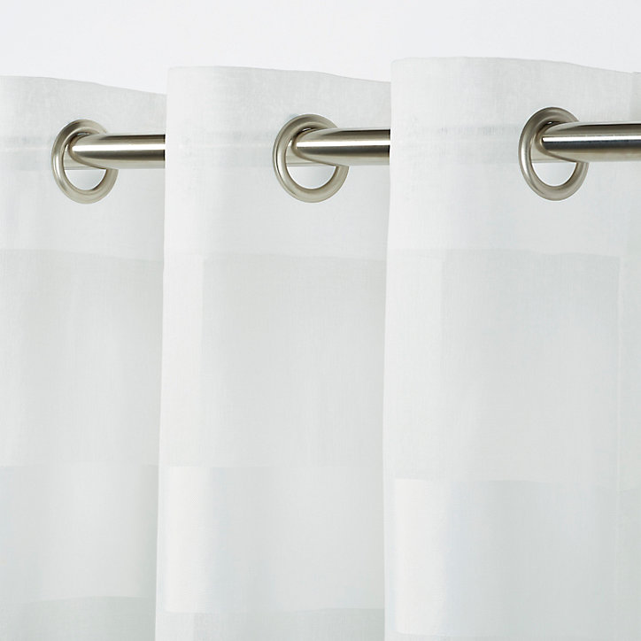 Voilage GoodHome Faga gris et blanc l.140 x H.260 cm