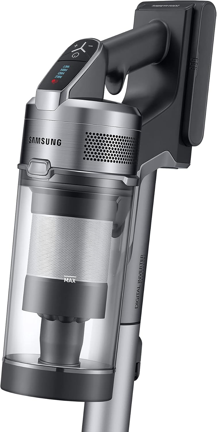 Jet 75 pet extra VS20T7562R5/EG, Akku-Handstaubsauger inklusive Ersatzakku, kabellos, beutellos, max. 200 W, wechselbarer 21.9V Li-Ion Akku, 0,8 Liter, ChroMetal Silber