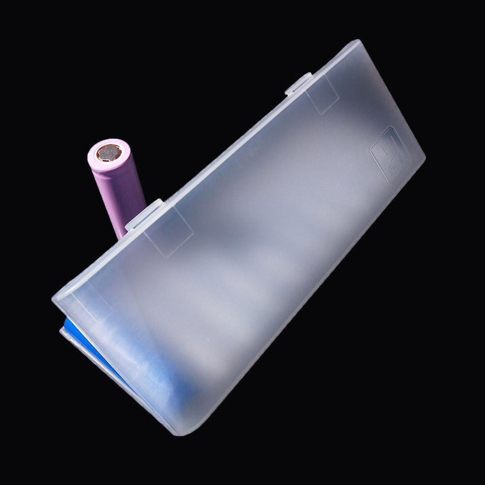 (19x7.5cm) Batterie Aufbewahrungsbox Batterien Organizer für Batterien Typen AA / AAA / 18650-Batterien - Transparent