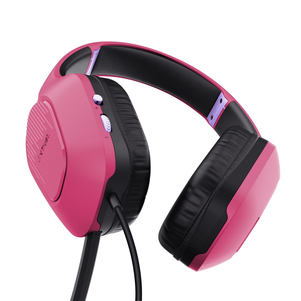 Trust GXT 415P Zirox Leichtes Multiplattform-Gaming-Headset – Pink