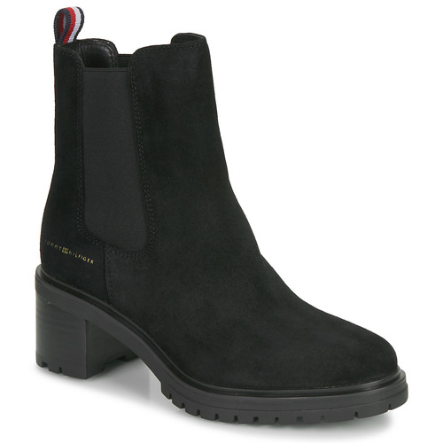Tommy Hilfiger - ESSENTIAL MIDHEEL SUEDE BOOTIE - Noir
