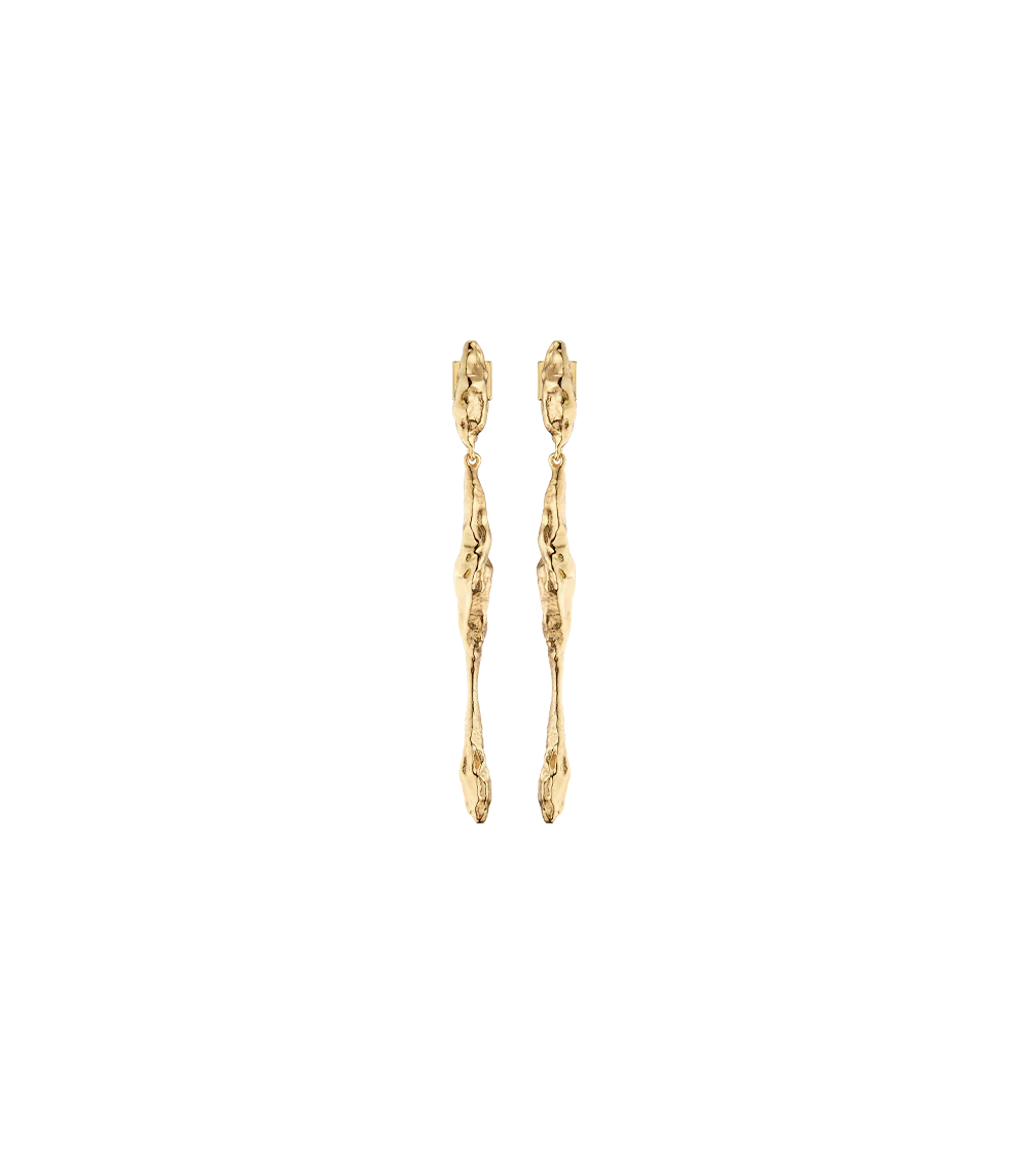 Boucles d’oreilles pendantes Eroz - Dorée à l’or 24 carats