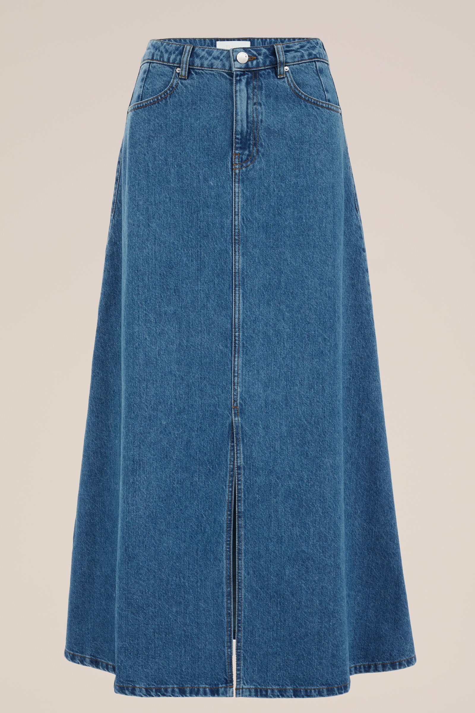 denim maxi-rok WE Fashion Blauw