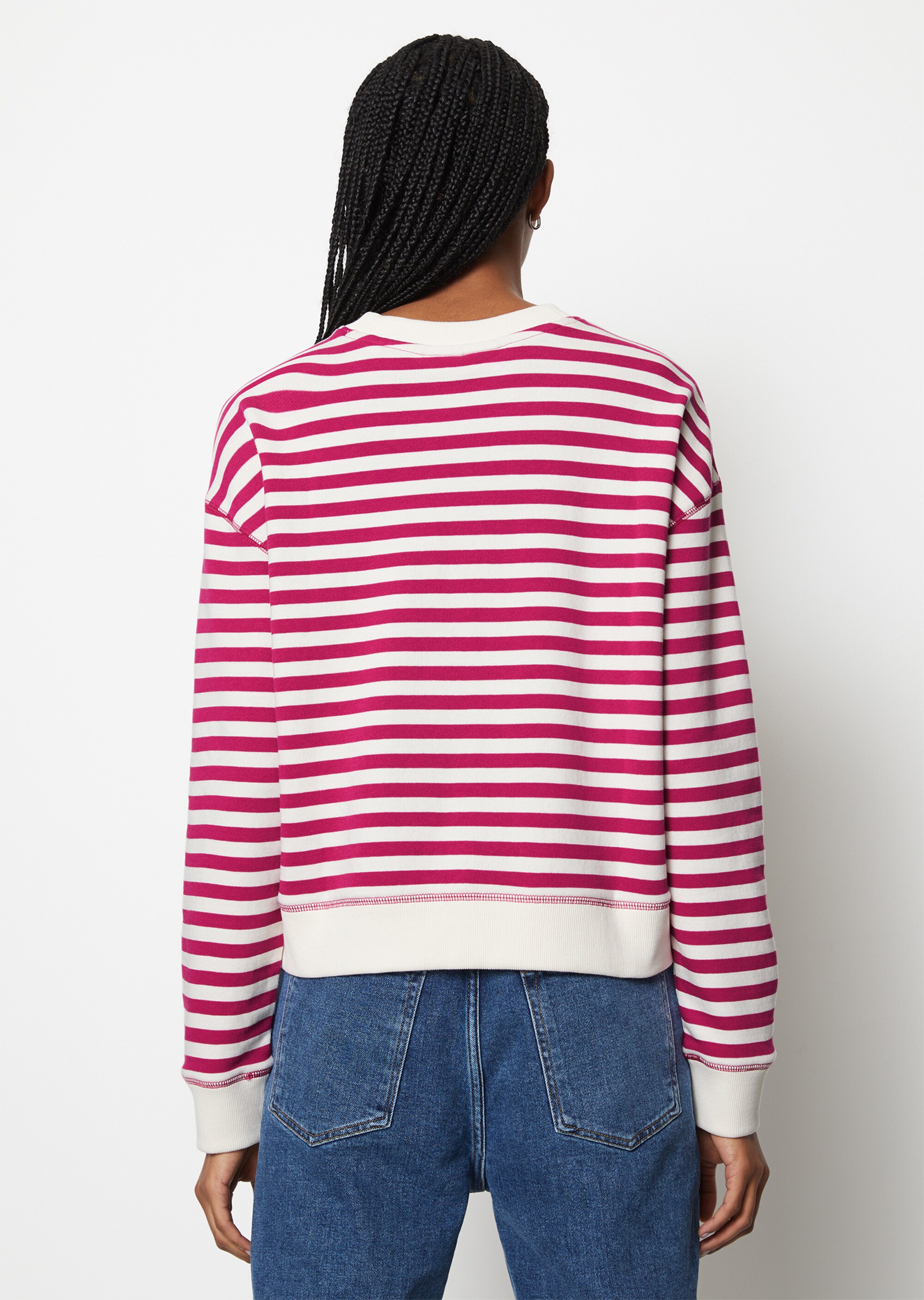 Ringel-Sweatshirt relaxed aus Organic Cotton