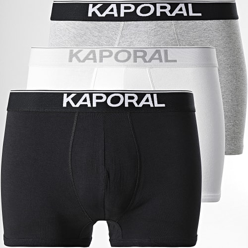 Lot De 3 Boxers Quad Noir Blanc Gris Chiné