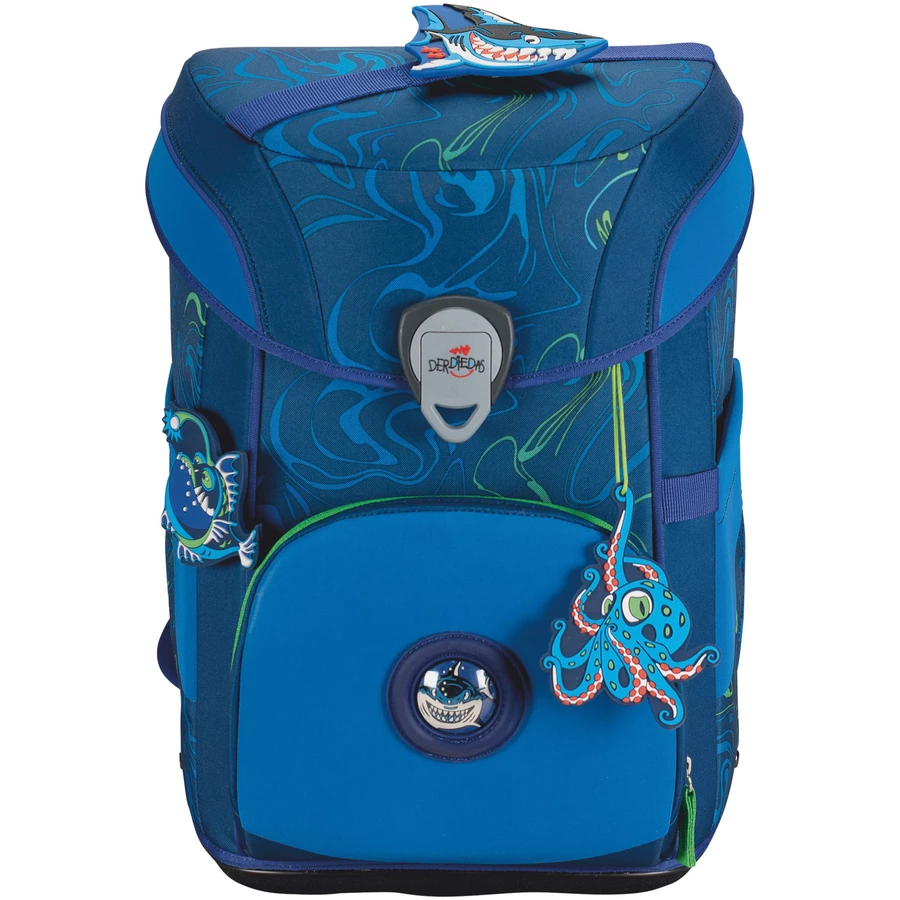 DerDieDas ErgoFlex Easy Exklusiv Superflash - Schulranzen Set 5 tlg. 950g Water Splash