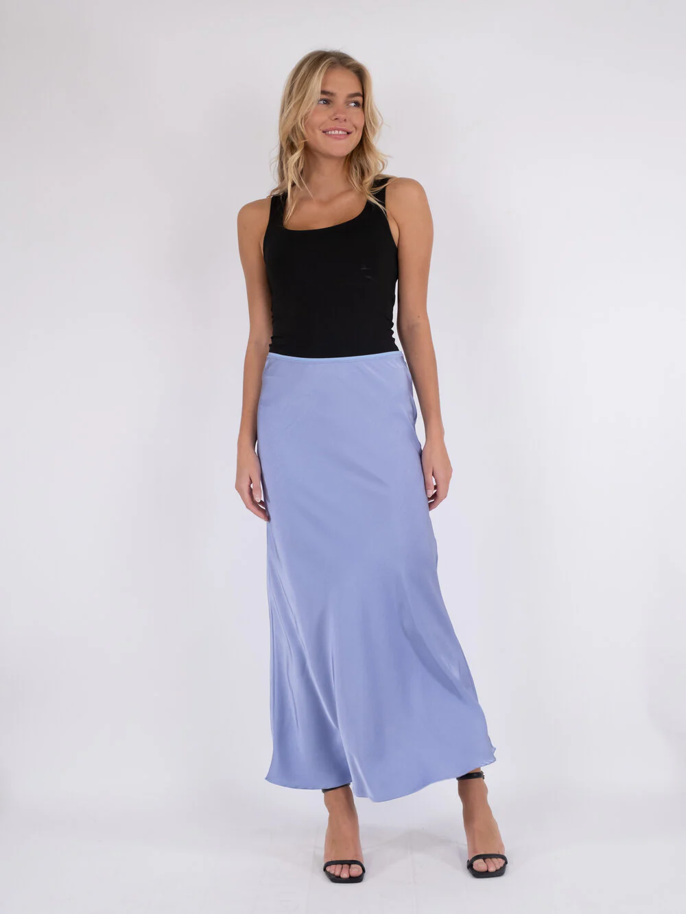 Neo Noir  Vicky Heavy Sateen nederdel - Lilac