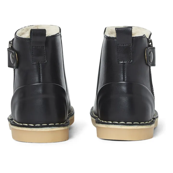 Young Soles Boots Cuir Fourrées Winston | Noir