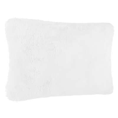 COUSSIN RECTANGLE FOURRURE BLANC 30X45CM
