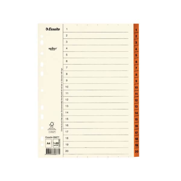 ESSELTE Register Servo A4/1-20 Brun