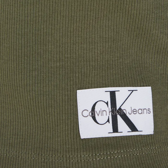 Calvin Klein Woven Label Rib Cardigan Vest Dames