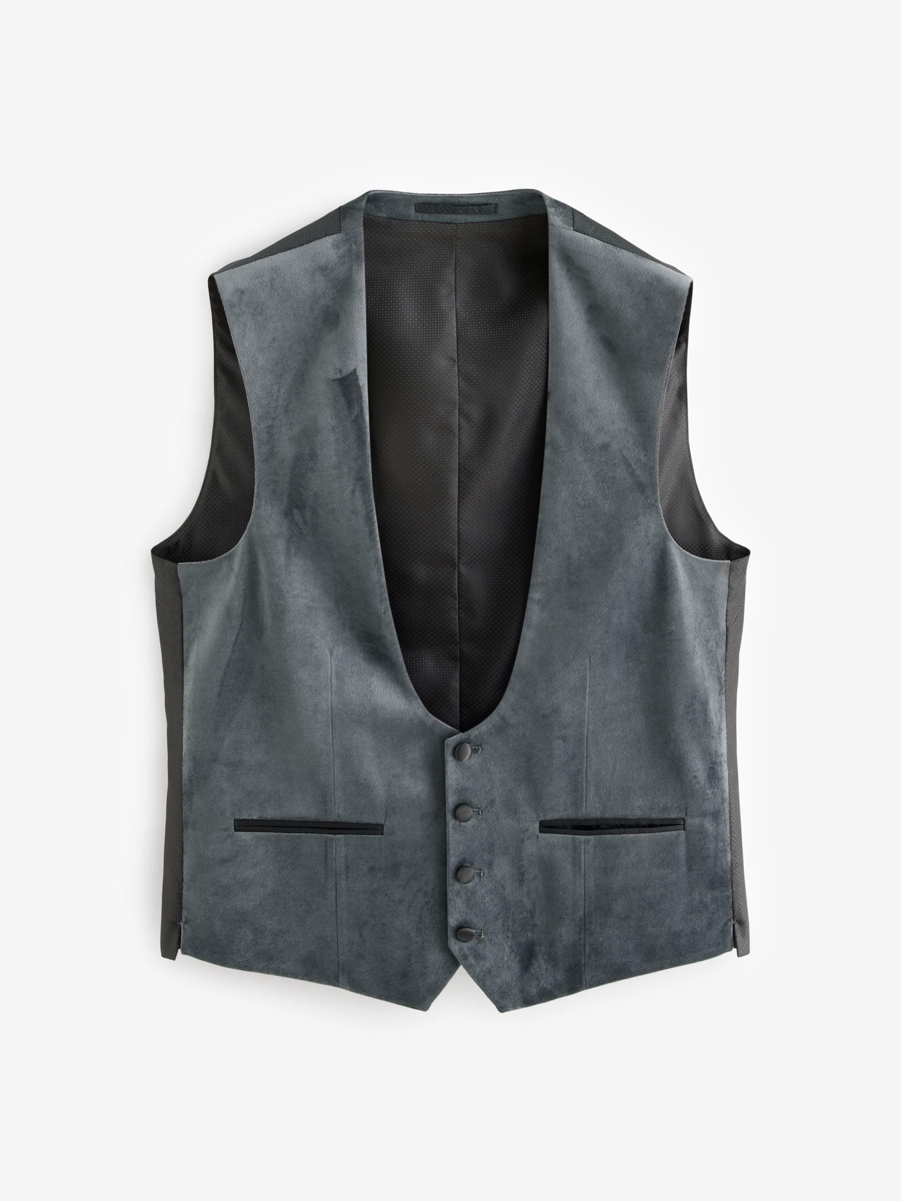 Antraciet - Velvet Waistcoat