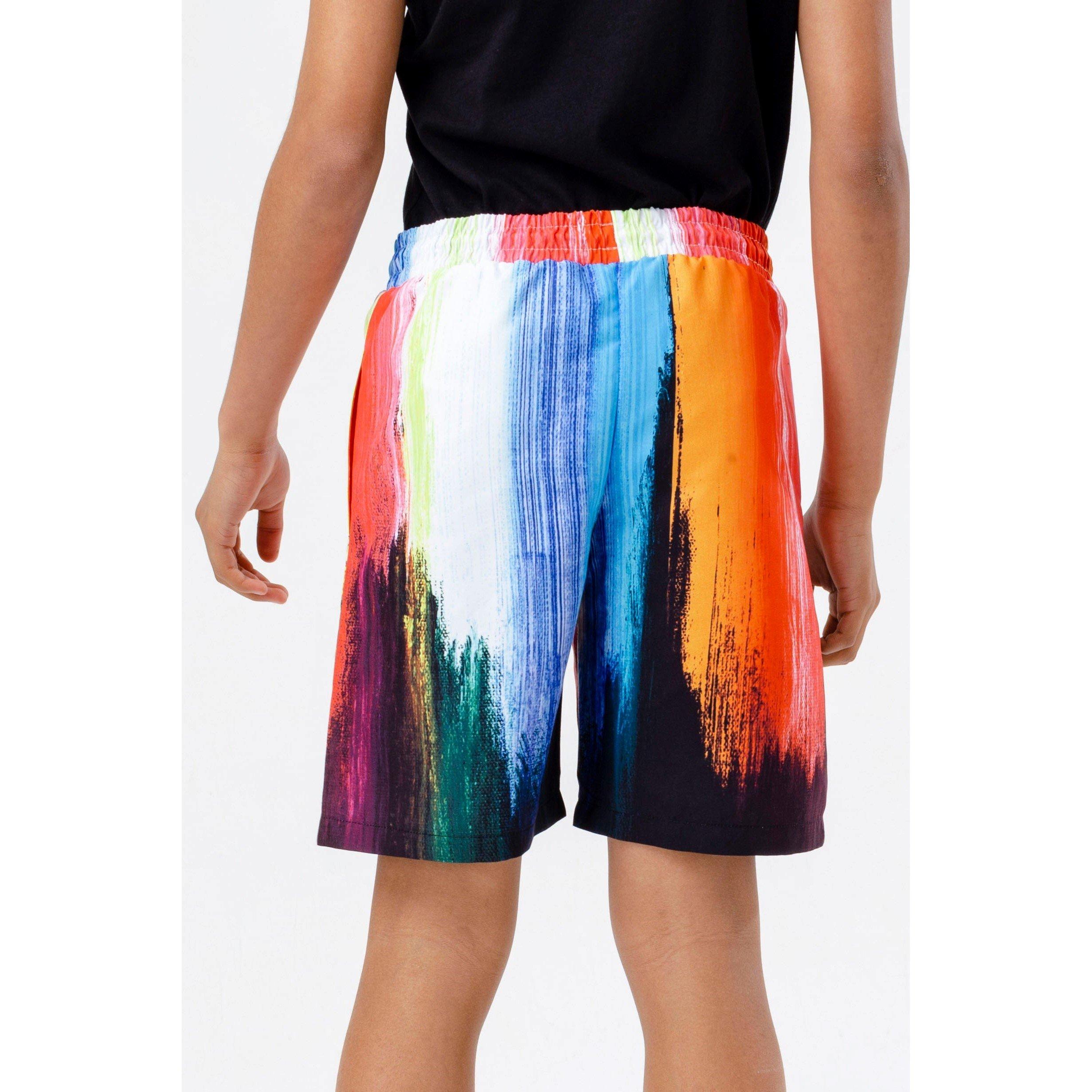 Hype Multi Paint Drip Swim Shorts Juniors