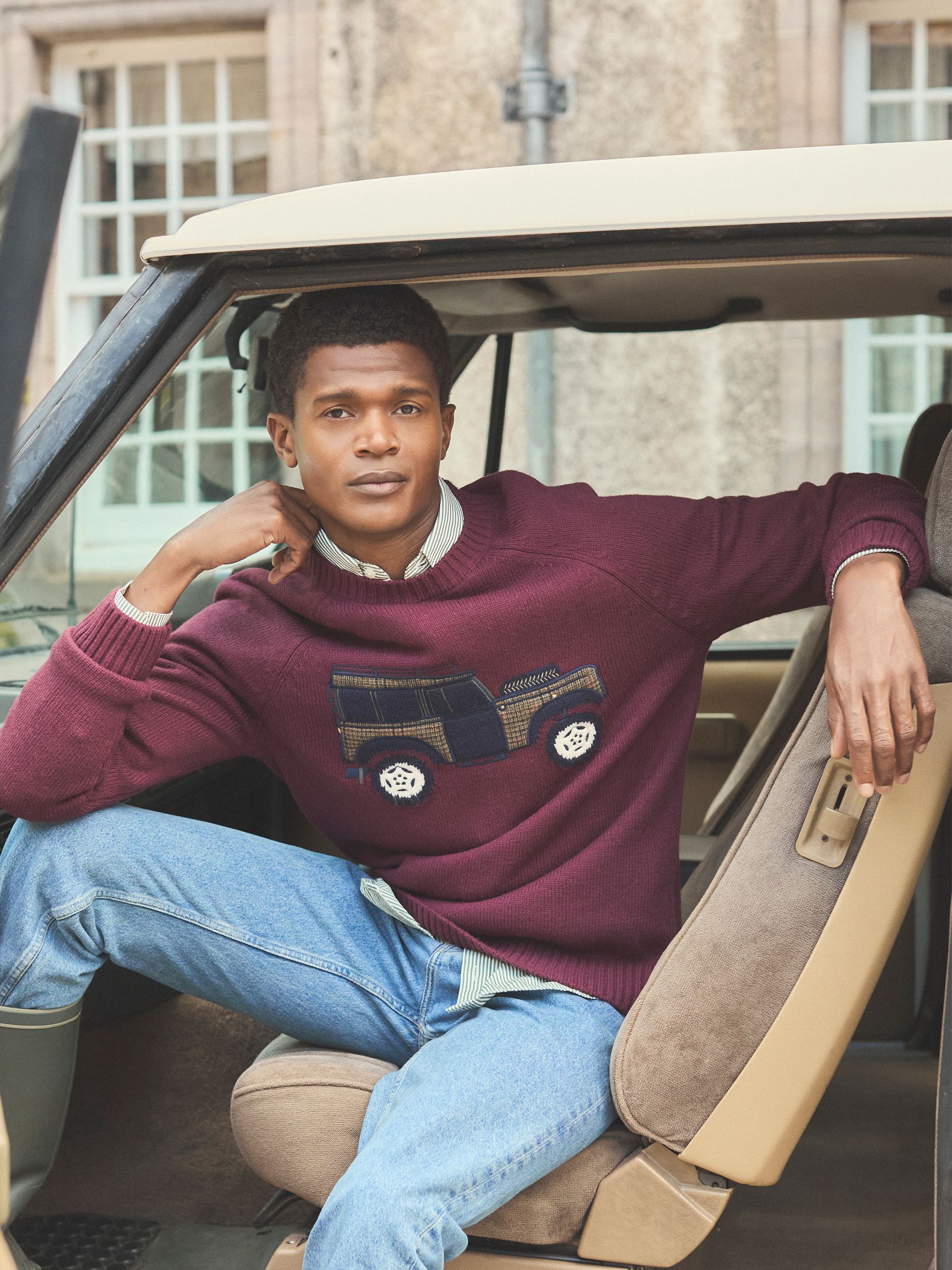 Joules 4x4 Intarsia Crew Neck Jumper