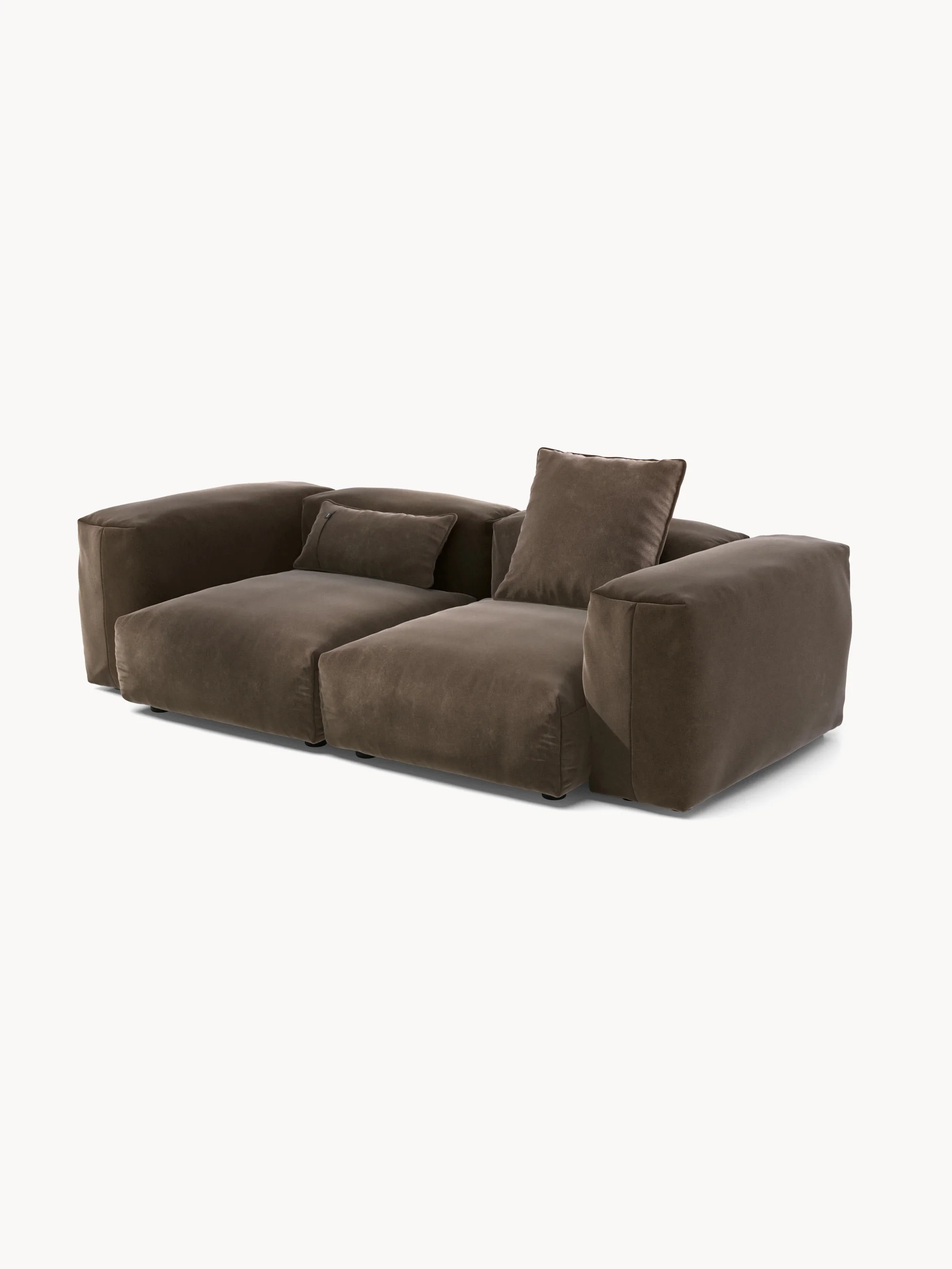 Fluwelen modulaire bank Vetsak (2-zits)
