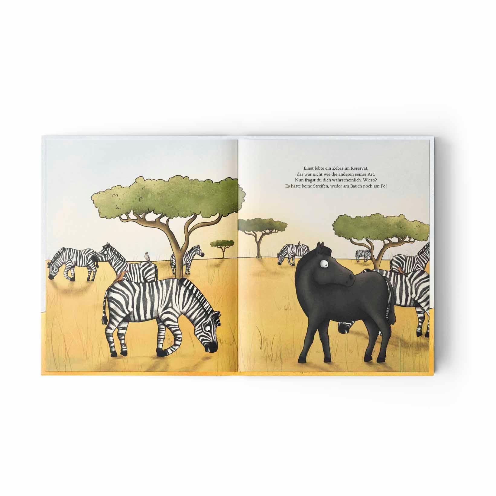 Noomi, das streifenlose Zebra