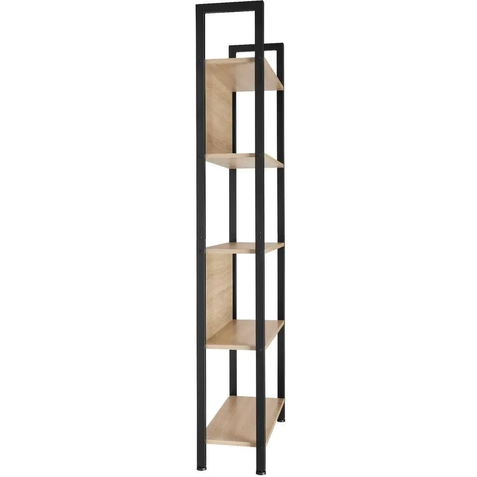 tectake Wandrek Westport 62x24x165,5cm, Industrieel Licht Hout, Eiken Sonoma