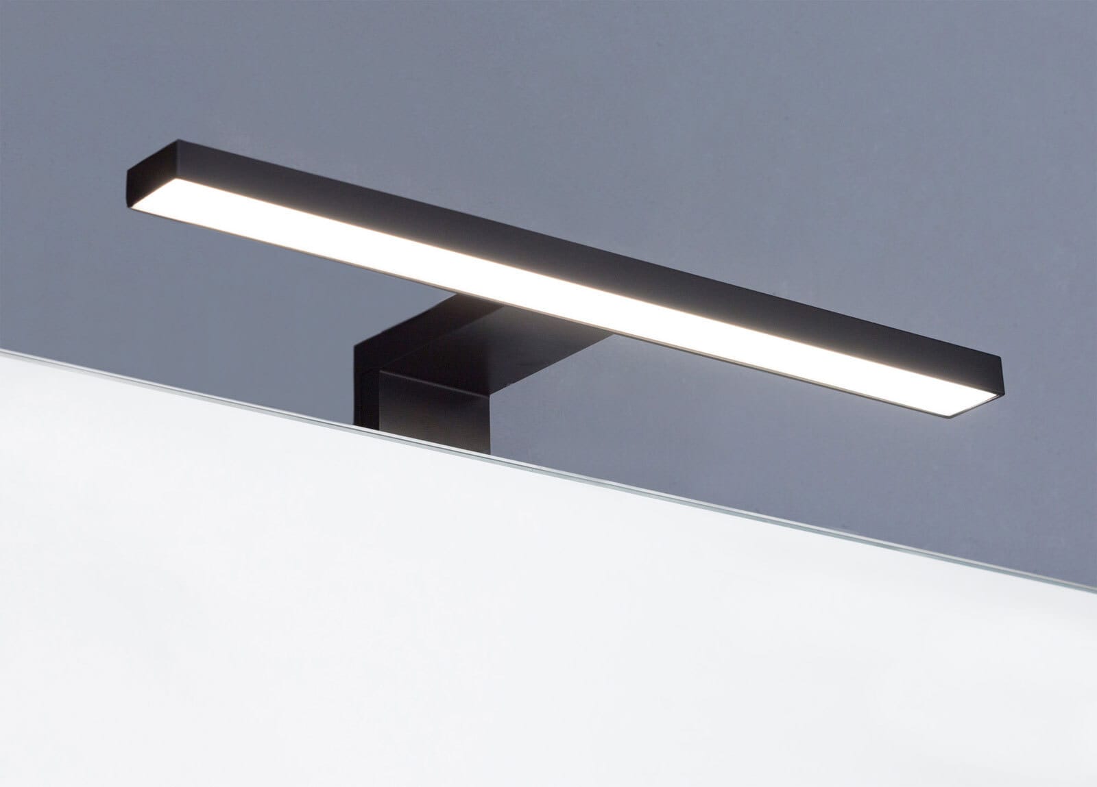 CASAVANTI LED Aufsatzleuchte 30 cm breit Glas/schwarz
