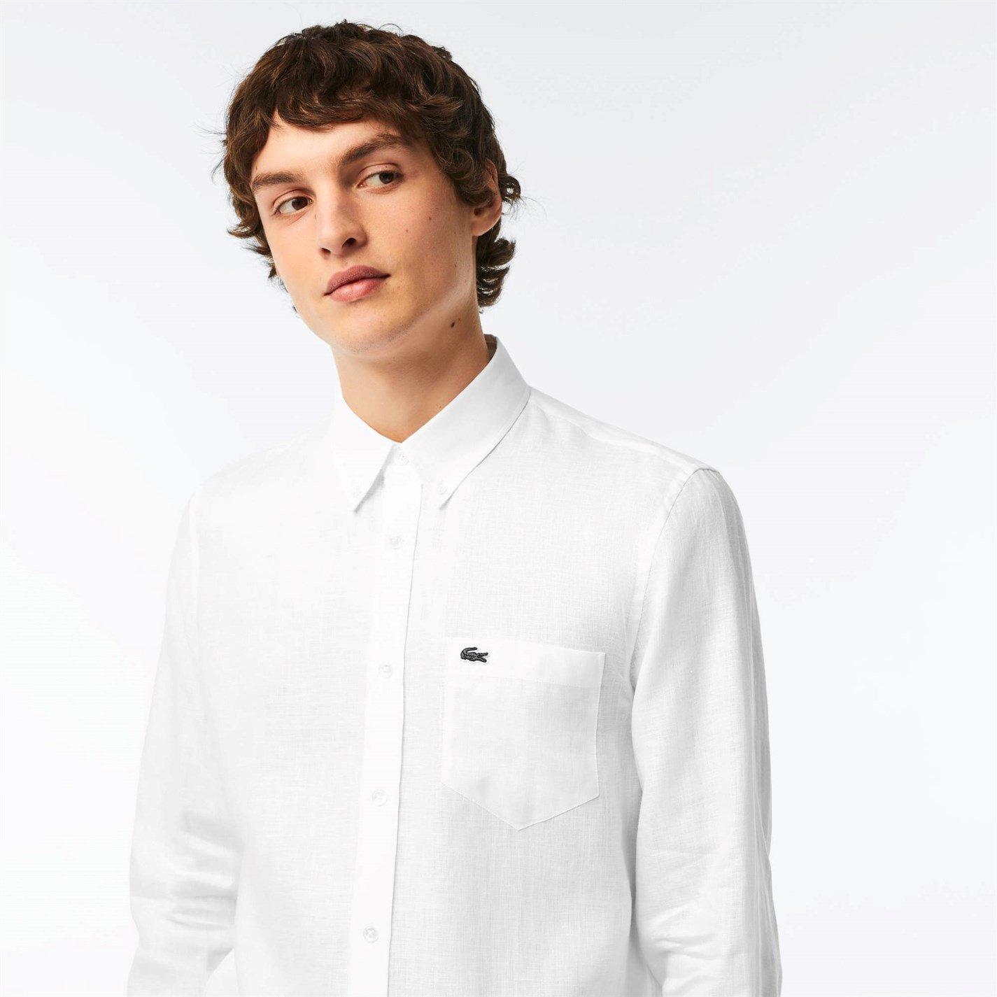 Lacoste Long Sleeve Linen Shirt