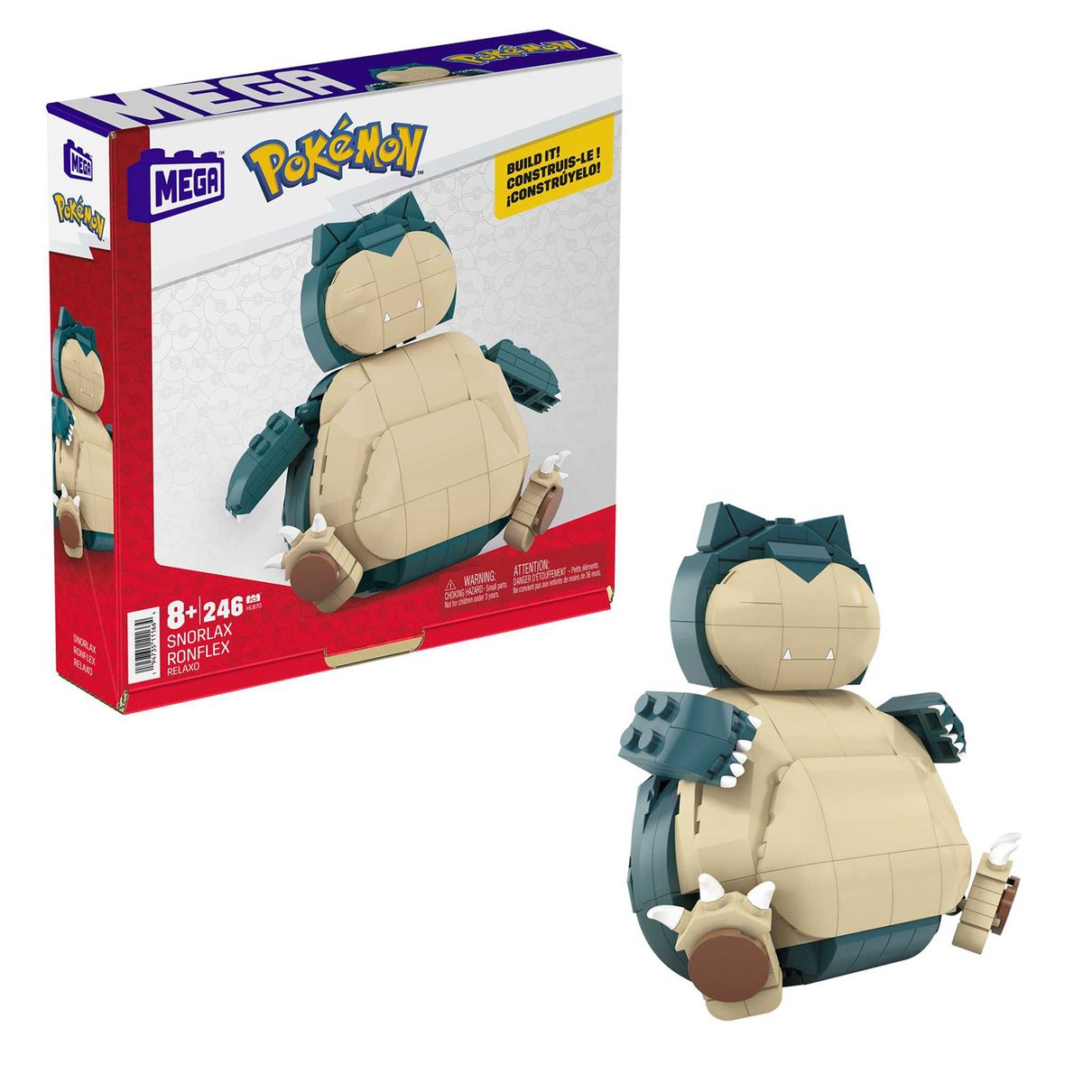 Mattel HLB70 - Pokémon - MEGA - Relaxo Bauset mit 246 Teile