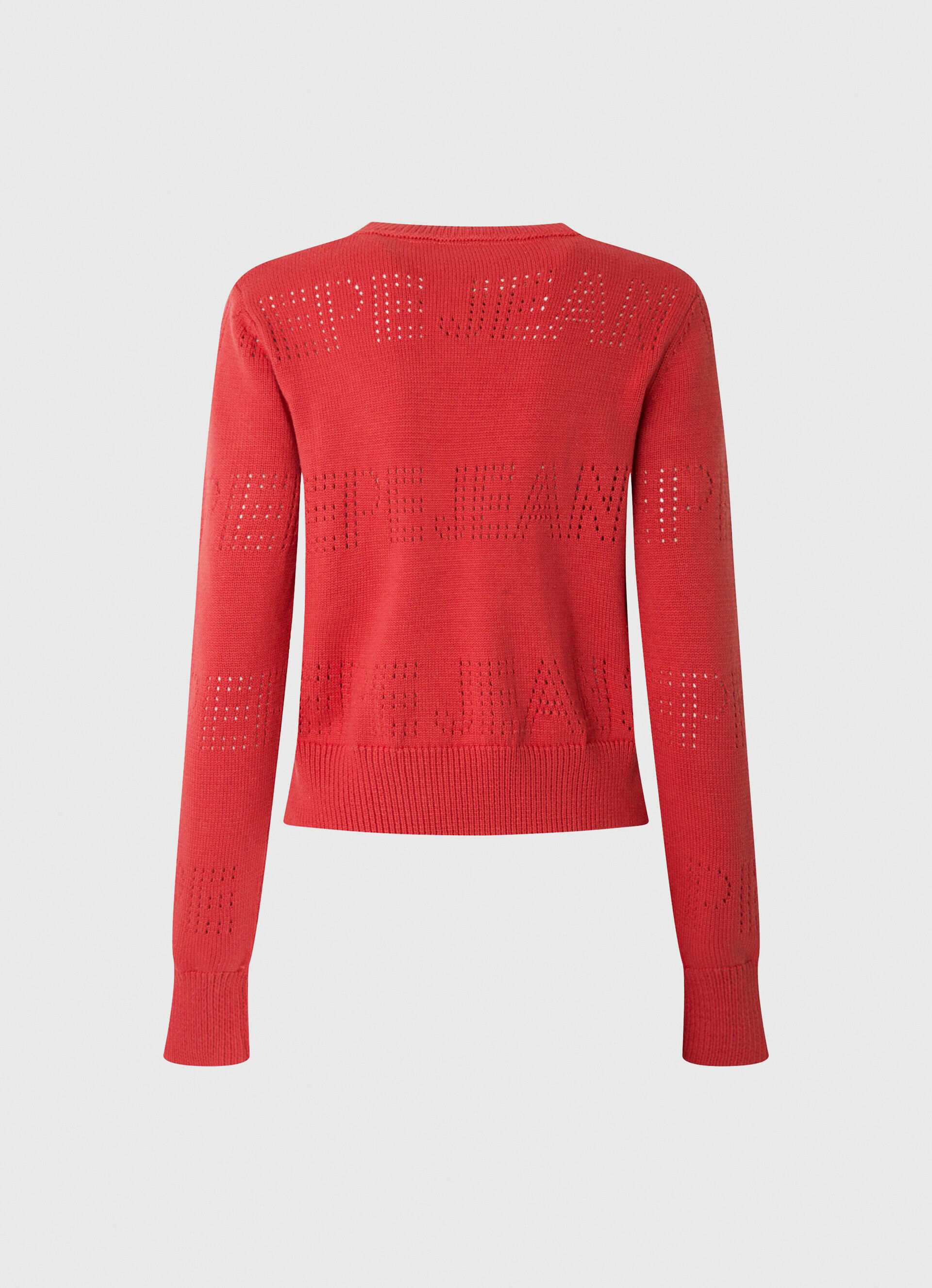 Malha de algodão com detalhes vazados - vermelho estúdio