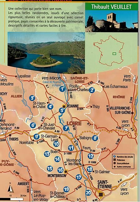 CHAMINA - LA LOIRE ENTRE AUVERGNE ET RHONE 20 BALADES