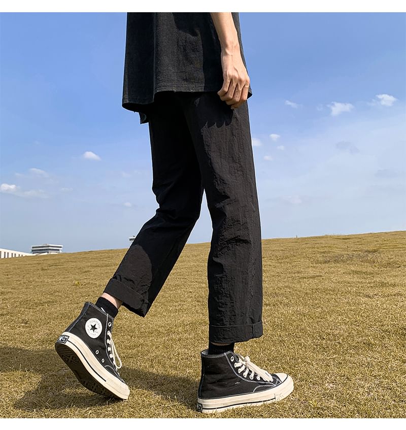 Tiaota - Mid Rise Plain Loose Fit Broek