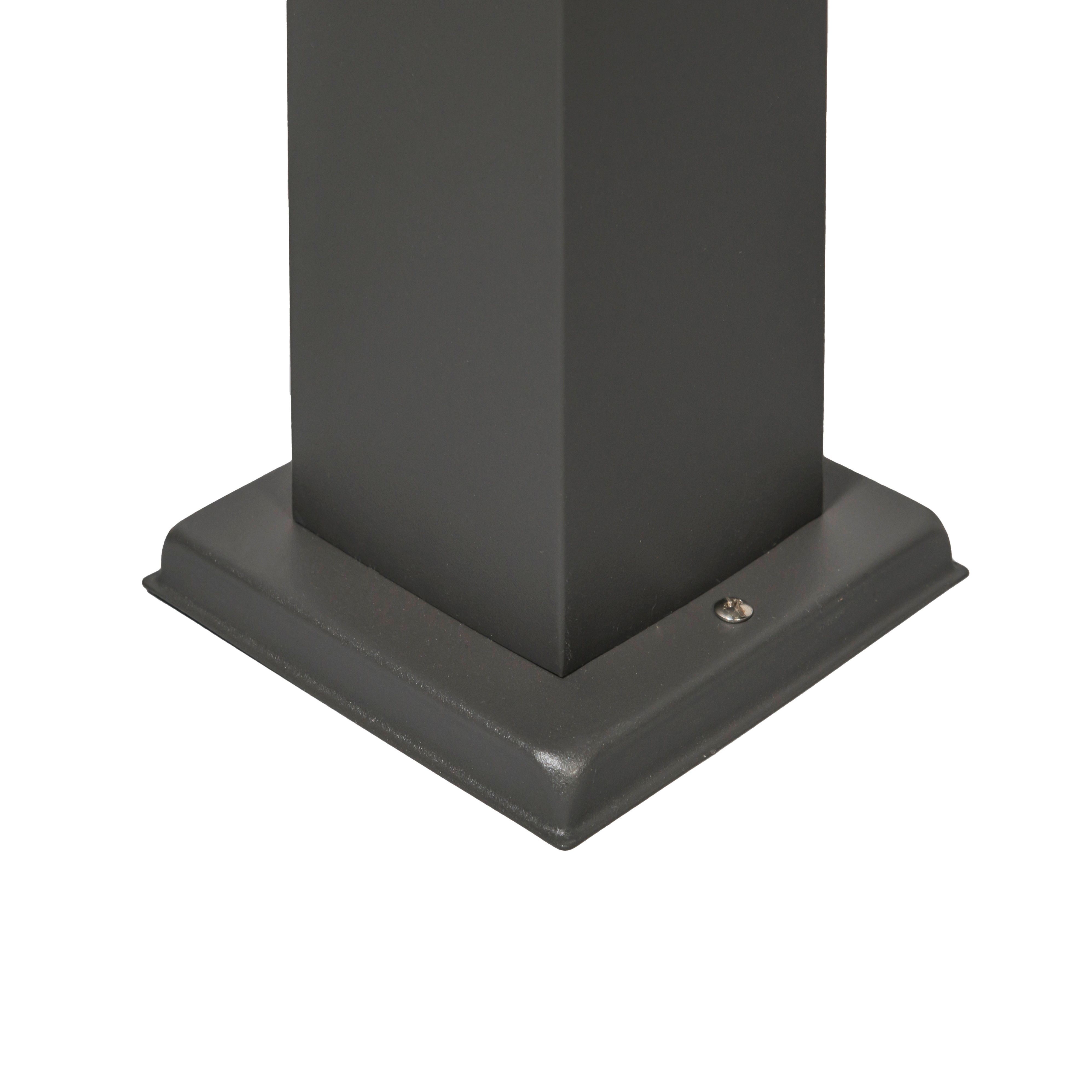 Moderne buitenlamp paal donkergrijs met opaal 80 cm IP44 - Malios