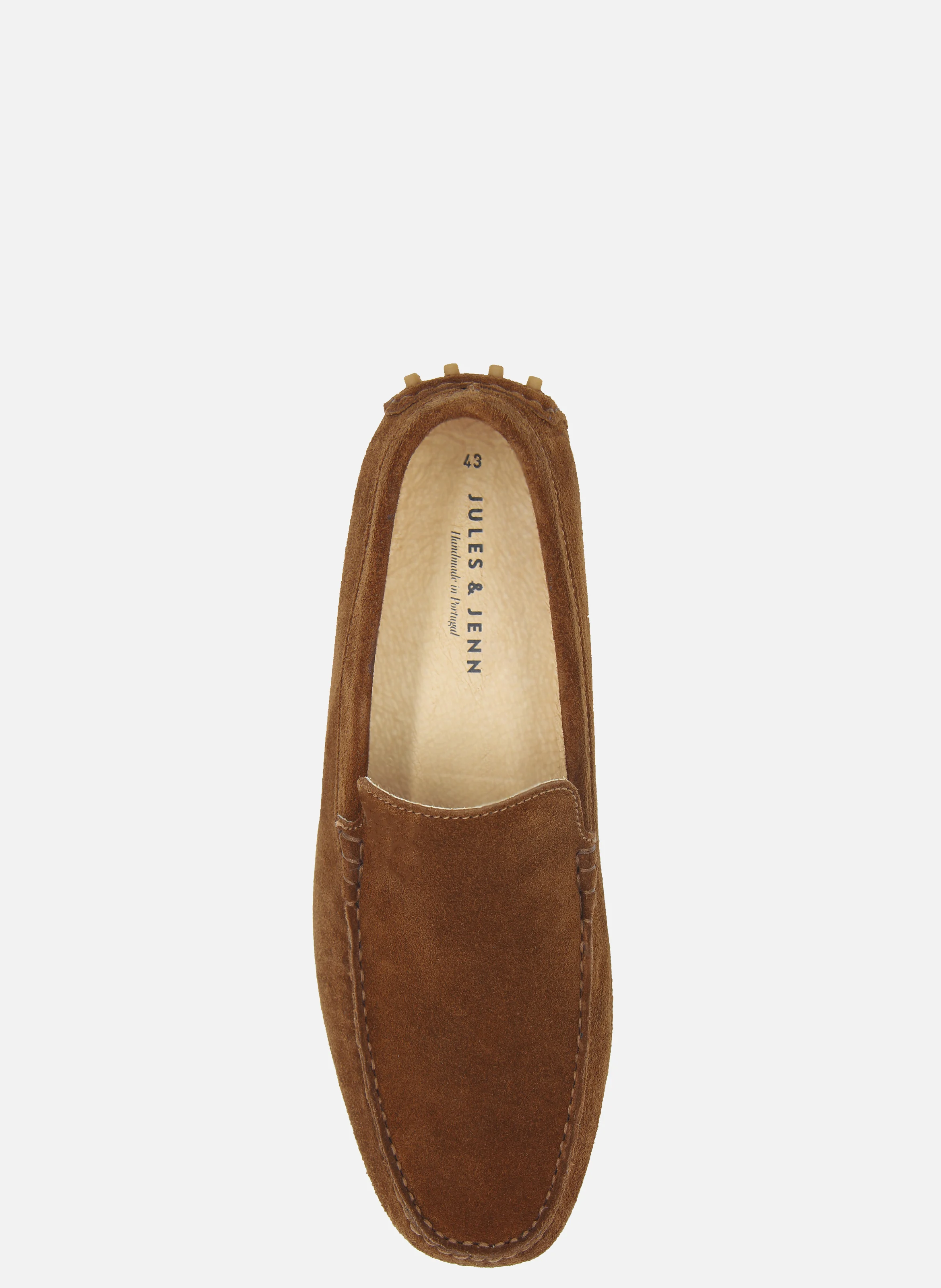 Mocassins picots doublés cuir daim | Marron