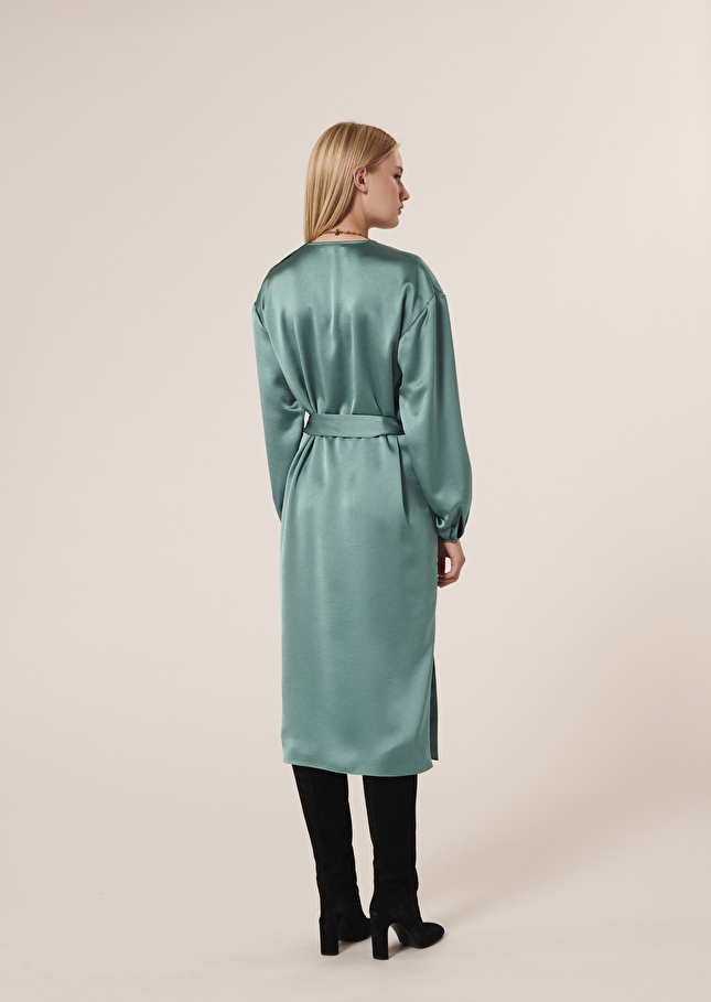 Robe Rubybleue en satin fluide