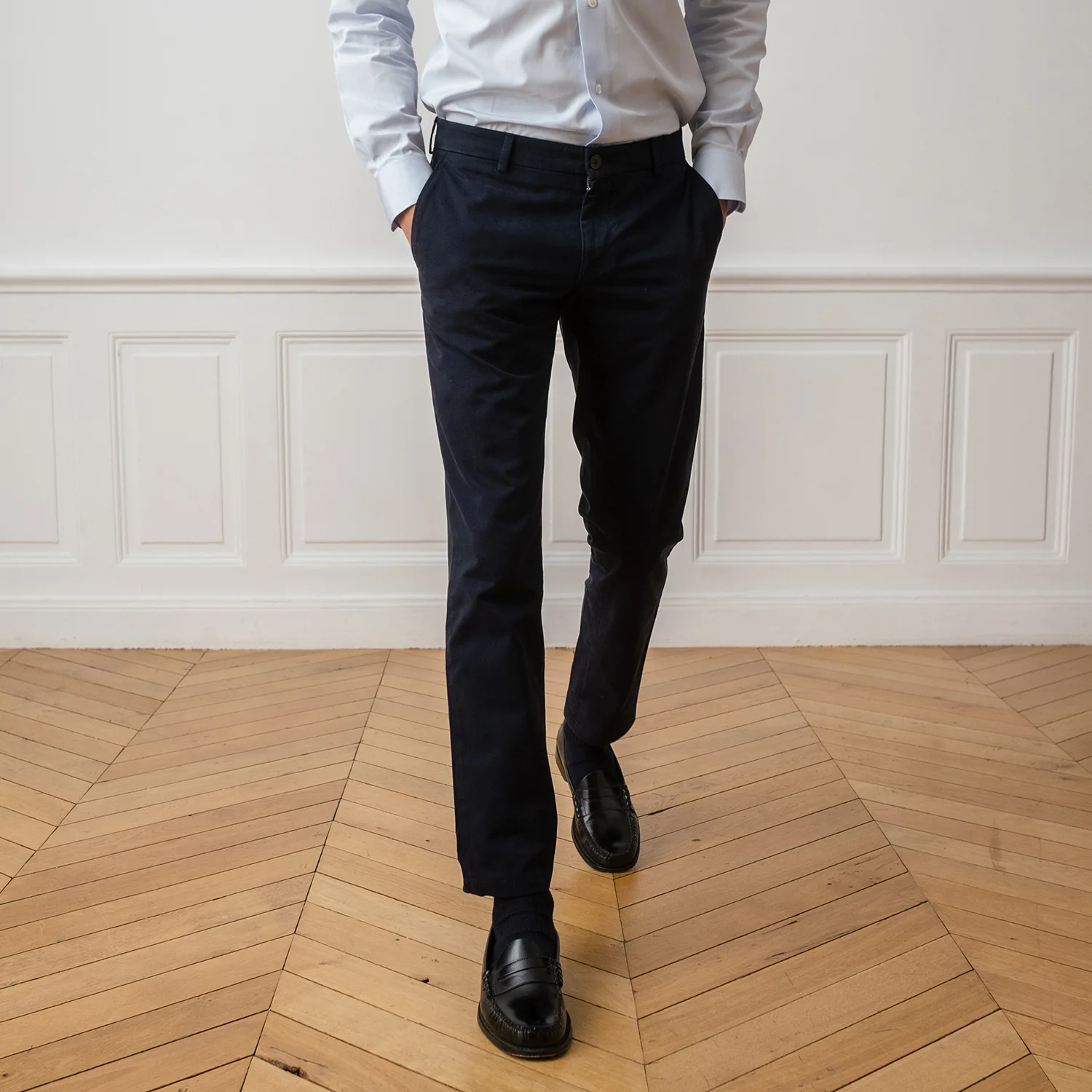 Navy chinos
