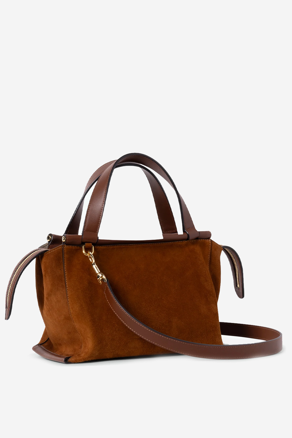 Ida suede top handle crossbody