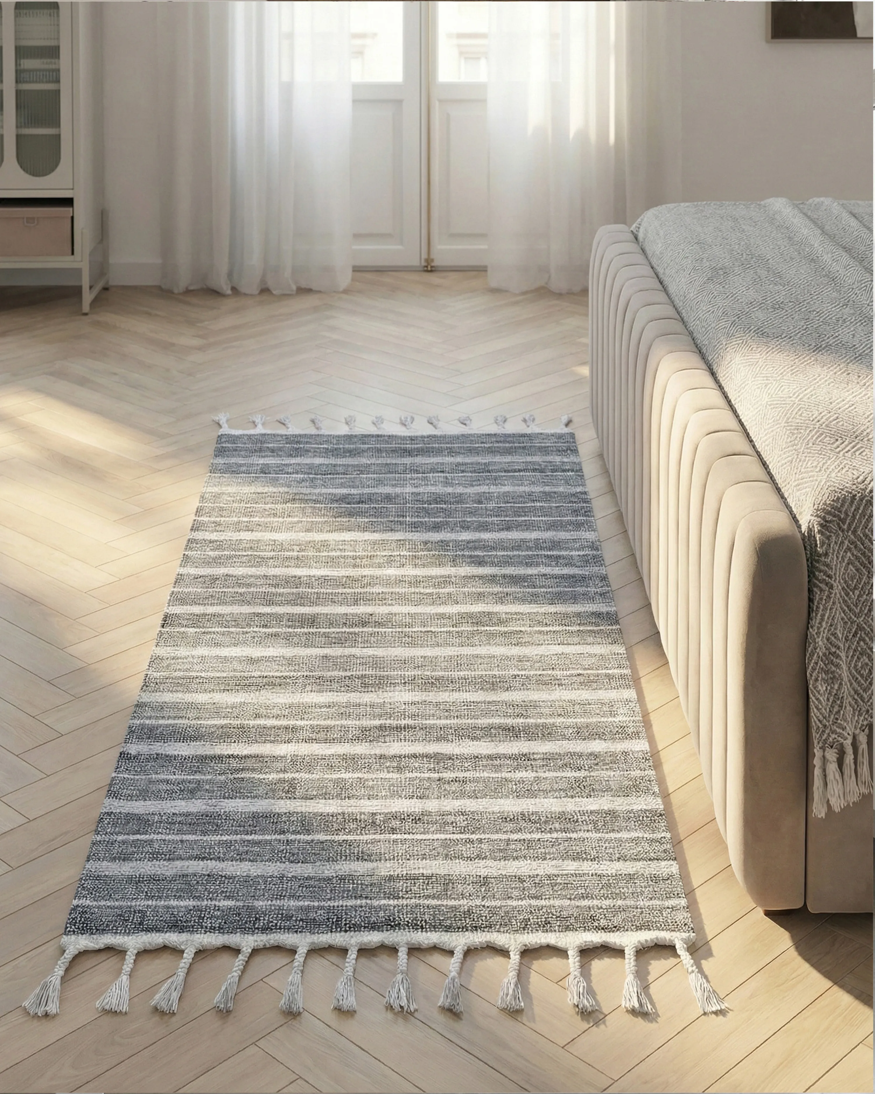 Vloerkleed BADEMLI Gebroken wit 80 x 150 cm