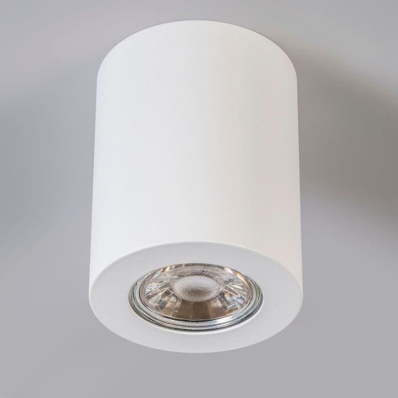Moderne opbouwspot wit 7,5cm GU10 50mm - Tuba