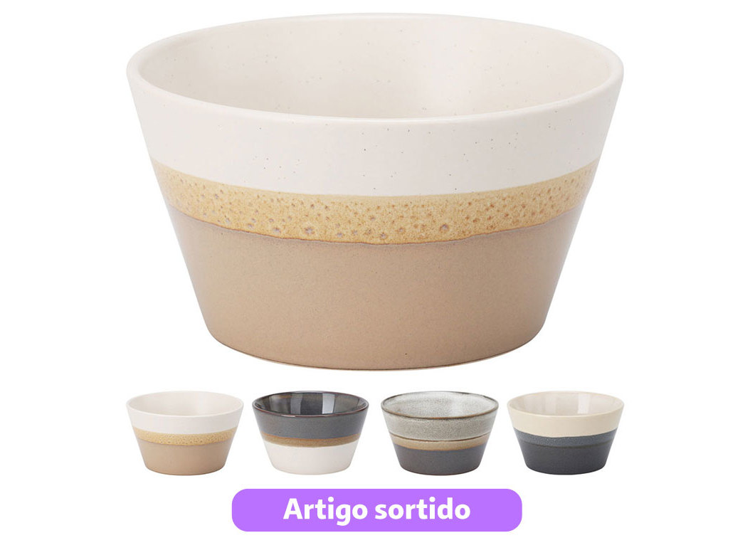TIGELA GRÊS 14X7.6CM CORES SORTIDAS