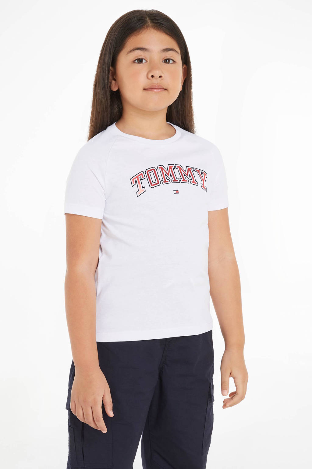 Tommy Hilfiger T-shirt met logo wit/rood